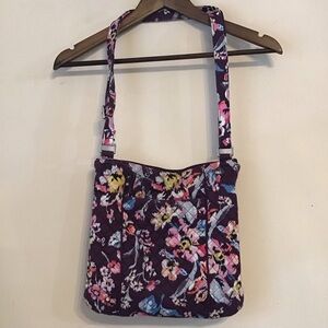 Vera Bradley Quilted Floral Crossbody Bag in Plum